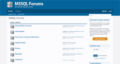 Desktop Screenshot of mssqlforums.com